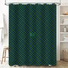 Blue Green Plaid Shower Curtain Custom Monogrammed Bath Decor Waterproof Liner For Home Bathroom Wedding Housewarmi