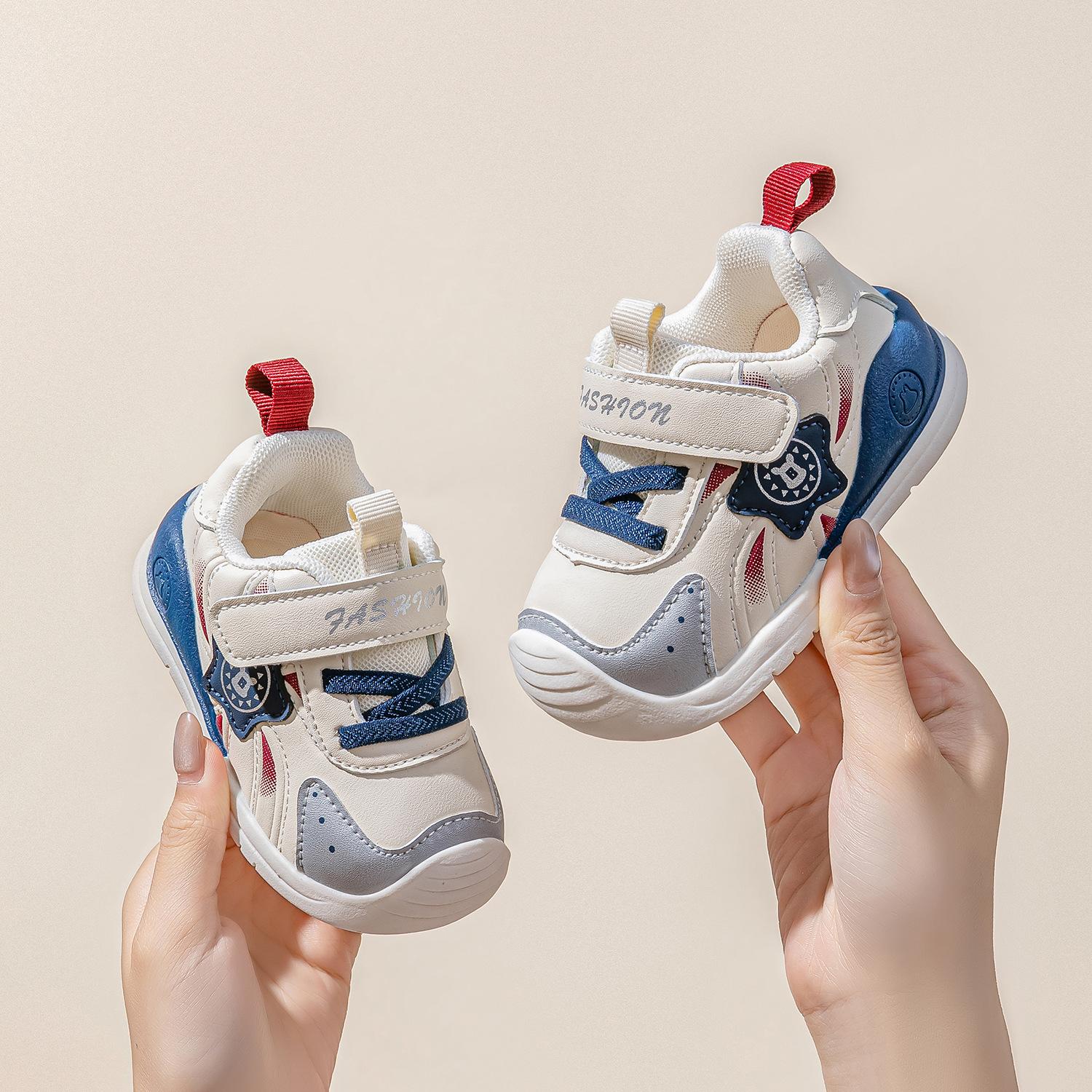 

Дышащая детская обувь для мальчиков, функциональная обувь для девочек, повседневная обувь на мягкой подошве, нескользящая спортивная обувь 21 синий