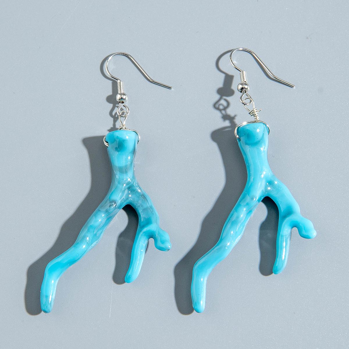 

Модные и милые серьги-подвески в виде гребешка с имитацией морской звезды для женщин, синие серьги-подвески в виде морской звезды