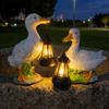 American Animal Resin Duck Solar Lamp for Outdoor Garden Decor