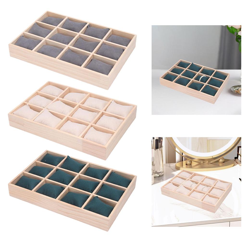 Watch Jewelry Box 12 Slot Chinese New Year Gifts Portable,Multifunctional for Men Bracelet Holder,Watch Case Wood Ornament