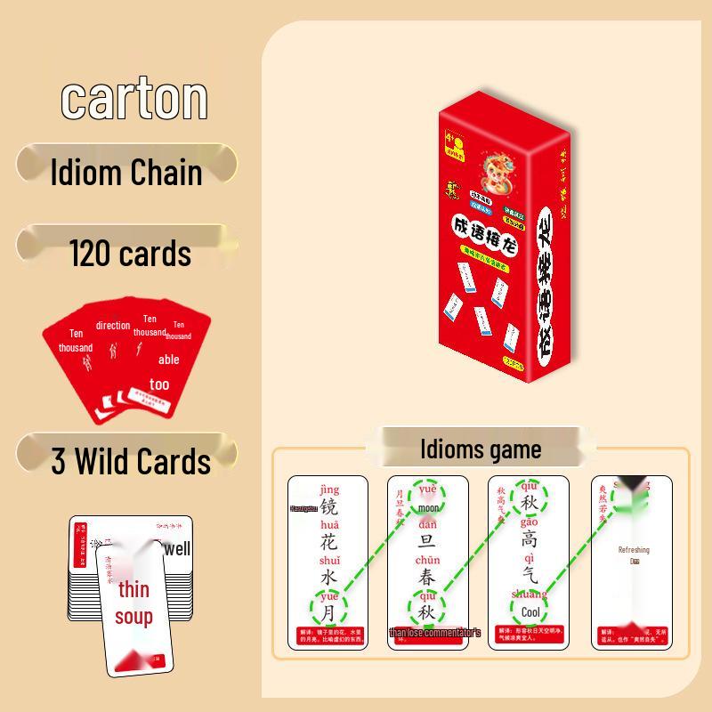 

Освітні гральні карти «Ланцюжок ідіом»: Весела гра для батьків та дітей для учнів початкової школи