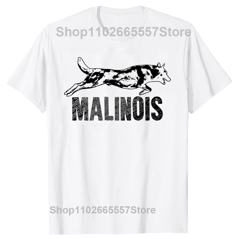 Funny Malinois Belgian Shepherd Dog T Shirts Tee Tops Round Neck Short-Sleeve Fashion Tshirt Clothing Casual Basic T-shirts
