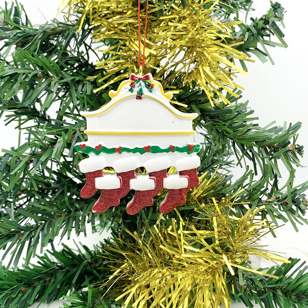 Creative Resin Christmas Socks, Home Nameplate DIY Pendant, Christmas Pendant, Christmas Tree Decoration (Can Write)