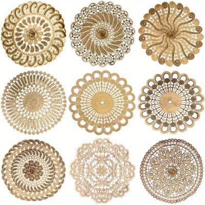 1 Stück Luxuriöses Europäisches Spitzenstickerei Platzset Handgefertigt DIY Besticktes Tuch Blume Tischuntersetzer Tablett Kissen Tischdecke