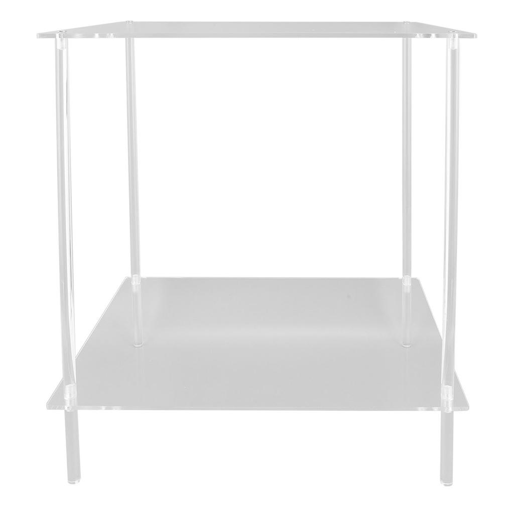 Side Table Acrylic 2 Tier Simple Lightweight Modern Bedside Table for Living Room Bedroom