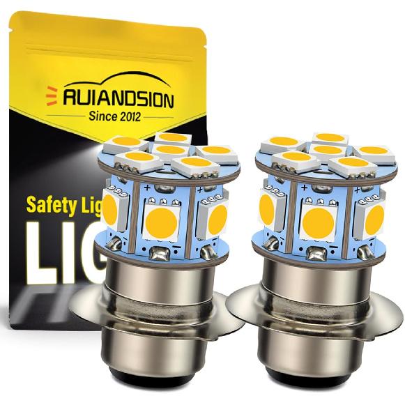 

Ruiandsion H6M LED Bulb AC/DC 6-30V Non Polarity Super Bright 5050 12SMD LED Chip High/Low Beam 6000K White for Motorcycle Reverse Turn Signal Tail P15D-25-3 1PCS білий