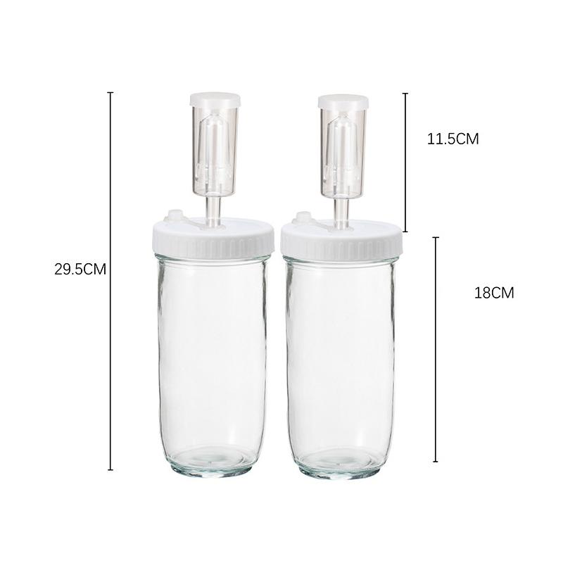 Fermentation Kit For Wide Mouth Mason Jars 4- Complete Pickling & Sauerkraut Setss With Stainless Steel Lid And Air Lock Valve