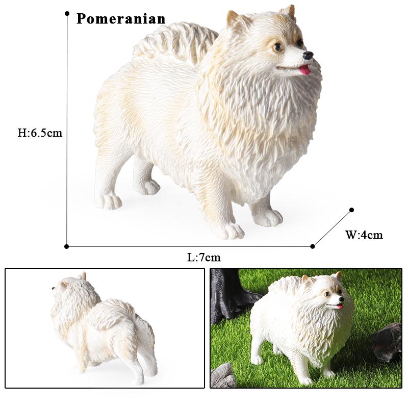 Oenux Dog Animals Model Husky Pug Pomeranian Rottweiler Chihuahua Action Figure Puppy Figurines PVC Cute Collection Toy Kid Gift