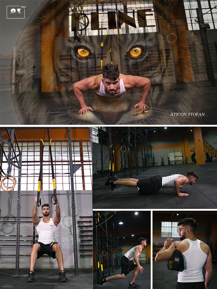 Sangles de Résistance à Suspendre à Domicile & Cordes de Fitness Équipement d'Élingue