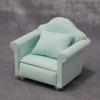 Living Room Sofa Set 1/12 Scale Wooden Base Cloth Covered Mini Furniture for Doll House Accessories and Collectibles