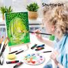 Shuttle Art acrylic paint 54 piece set 30 color paint set wooden easel canvas board brush palette brush washing bucket quick drying Water resistant