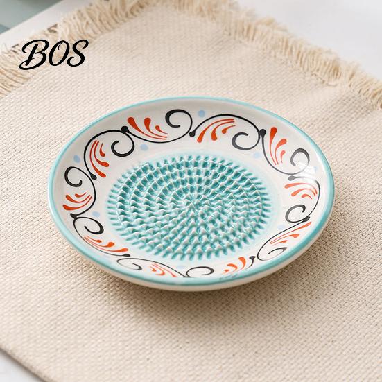 Tarka do czosnku Ceramiczna tarka do imbiru, Ręczna płyta do mielenia puree, Wielofunkcyjny tłuczek kuchenny Miska na owoce