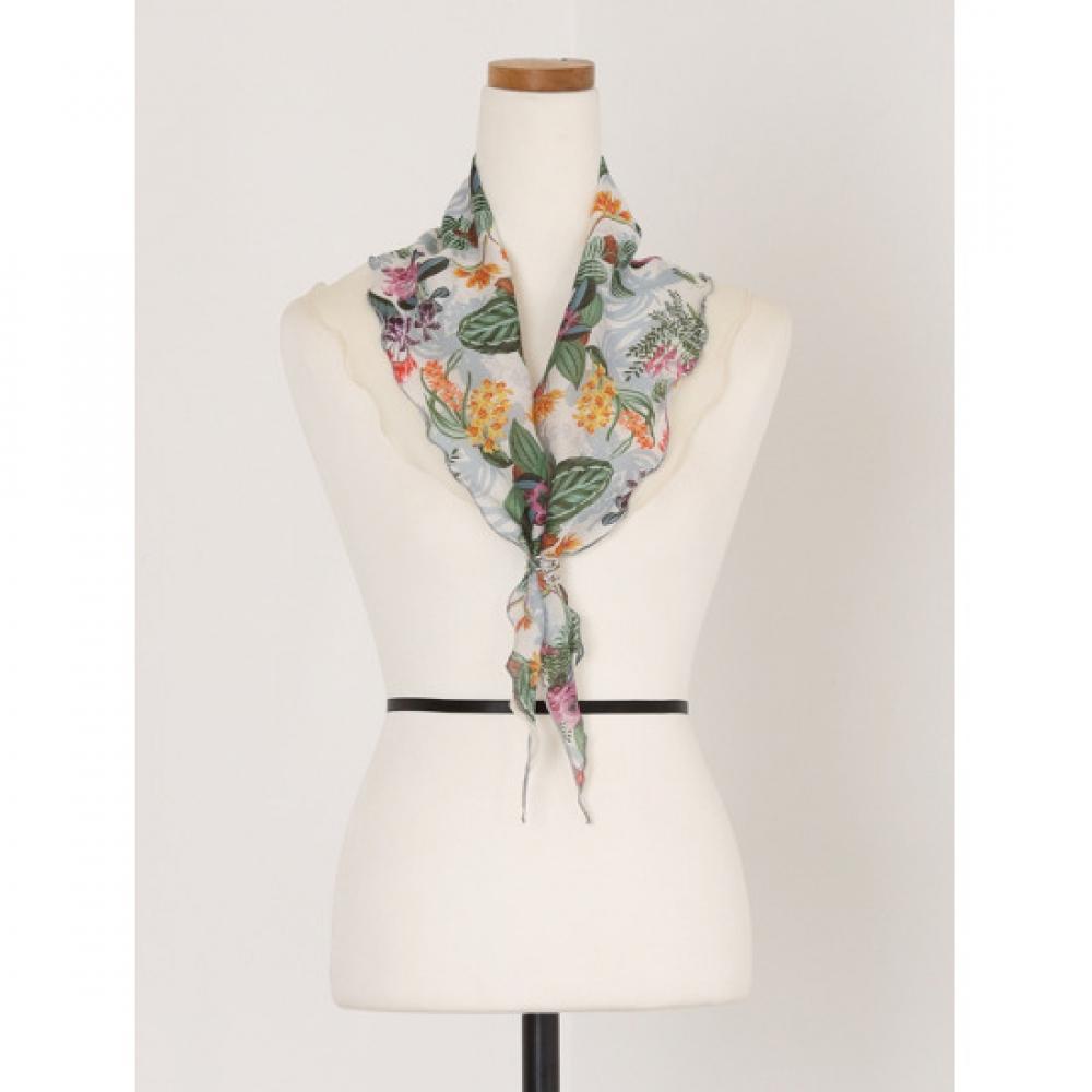 Shop Women Flower Spring Triangle Double Fashion Scarf Muffler Drn Wsc 0712