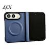 Wireless Charging Compatible Case Magnetic for IPhone 18, Faux Leather Phone Cover with Hinge Soft Hard Hybrid Protection, Full Body Shockproof