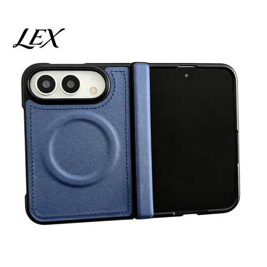 Wireless Charging Compatible Case Magnetic for IPhone 18, Faux Leather Phone Cover with Hinge Soft Hard Hybrid Protection, Full Body Shockproof