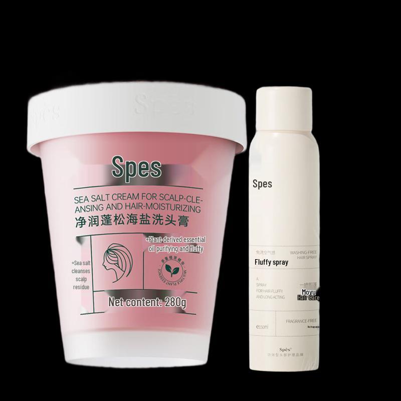 Spes Zestaw: Oczyszczający szampon z solą morską i dodający objętości oraz spray bez spłukiwania