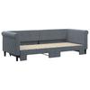 Pull Out Daybed Dark Grey 80 X 200 Cm Velvet