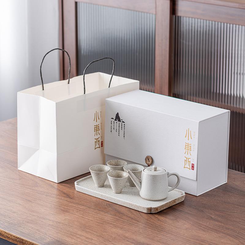 Light Luxury Kung Fu Tea Set Gift Box Set, a Pot of 24 Cups of Tea Tray, Business Gifts for Customers