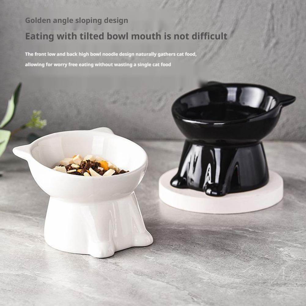 1 Pcs Cat Bowl Ceramic Cat Bowl Pet Bowl Pet Supplies Cat Bowl Dog Bowl Macaron Color New Cat and Dog Universal Pet Bowl