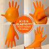 8mil Thick Orange Nitrile Gloves Disposable Gloves for Household Cleaning Kitchen Gardening Beauty Nail Salon Tattoo Work Gloves