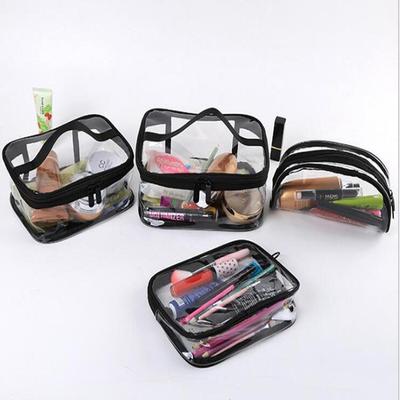 Transparente, wasserdichte Reisetasche aus PVC für Make-up und Toilettenartikel, große und kleine Größen