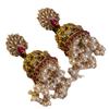 Medieval Earrings High-end Court Style Birdcage Pearl Fringed Earrings Female Retro Personality Silver Needle Light Luxury Fashion Stud Earrings