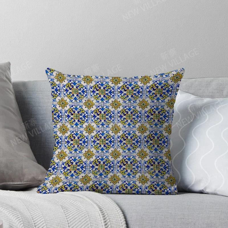 Herbstliche Heimdeko Herbst Wohnzimmer Überwurf Kissenbezug Sofa Boho Kissenbezug Marokko