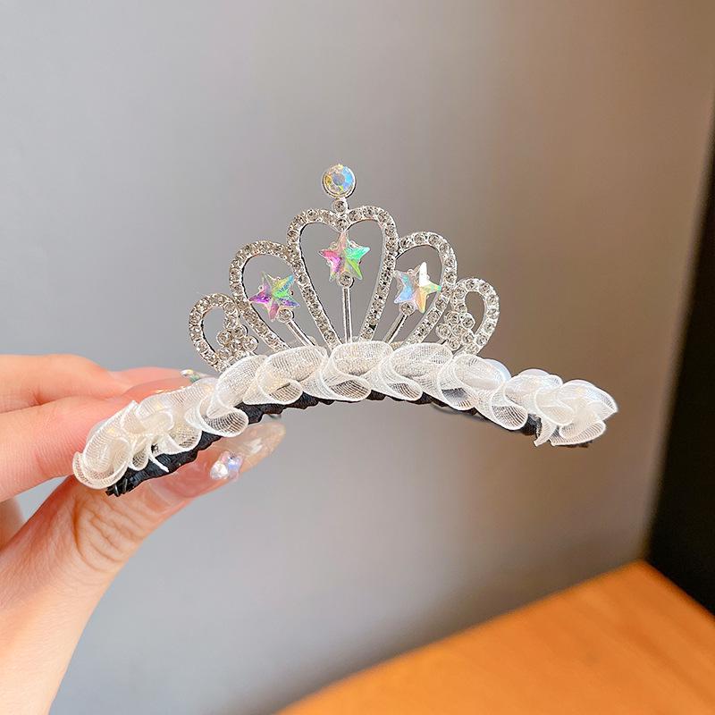 

Принцесса Стразы Тиара Гребень: Пушистое украшение для волос для девочек