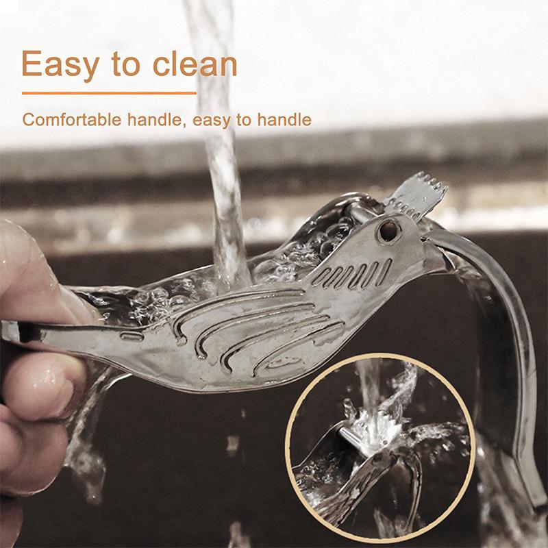 Stainless Steel Bird Shape Lemon Clip Manual Fruit Juicer Home Kitchen Bar Gadget Citrus Juicer HandHeld Orange Squeezer Machine
