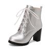 Women's high-heeled short boots autumn and winter new simple and comfortable thick-heeled large-size short boots