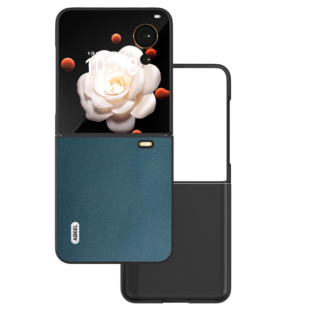 Für Honor Magic V Flip 5G Hülle Echtes Rindsleder Hart-PC Handyhülle