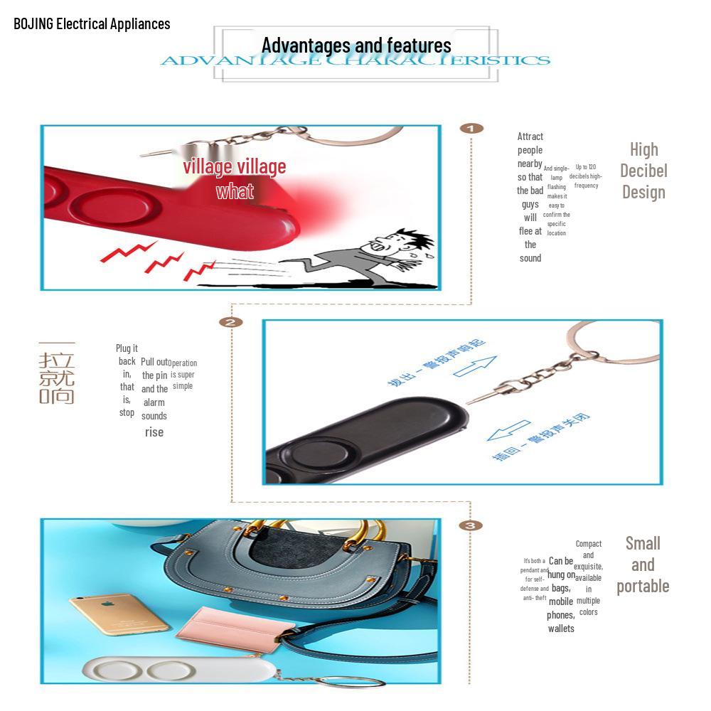 PLAPIE Alarm Spray: Anti-Wolf Safety Device with Dual Speakers for Night Run Self-Defense