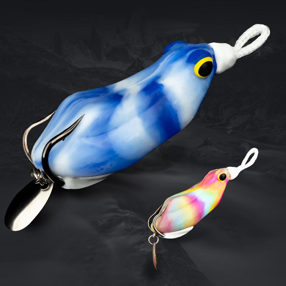 7pcs High Quality Silicone Frog Lure 6.5cm-14g Double Hooks Swimbait Soft Fishing Bait Fishing