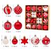 6cm Electroplated Shiny Irregular Christmas Tree Ball Set