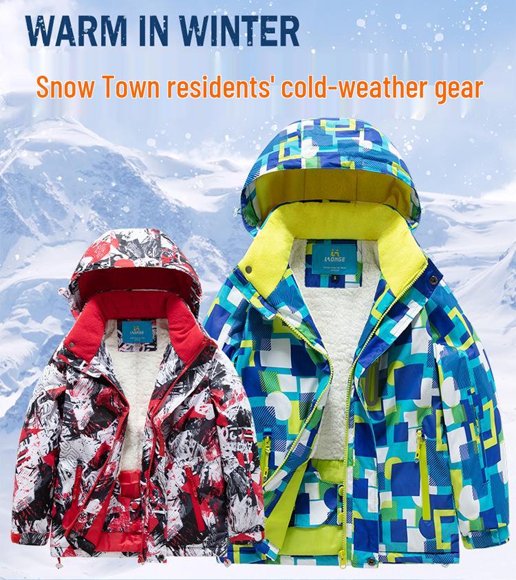 Children's Waterproof Ski Suit: Warm, Windproof, and Trendy for Boys and Girls
