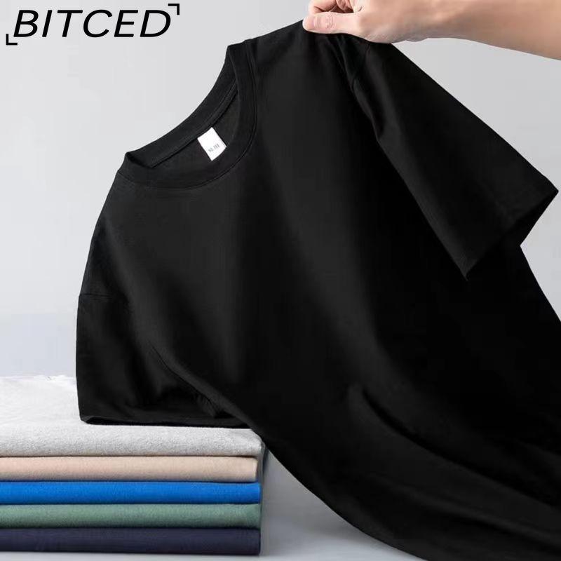 BITCED Bavlněné tričko s krátkým rukávem Pánská móda Košile s volným polovičním rukávem Košile s potiskem