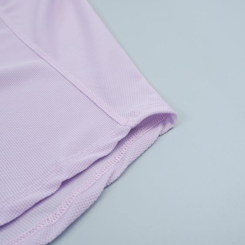 Women's Quick-Dry Polo Shirt - Breathable Moisture-Wicking Knit for Yoga & Fitness