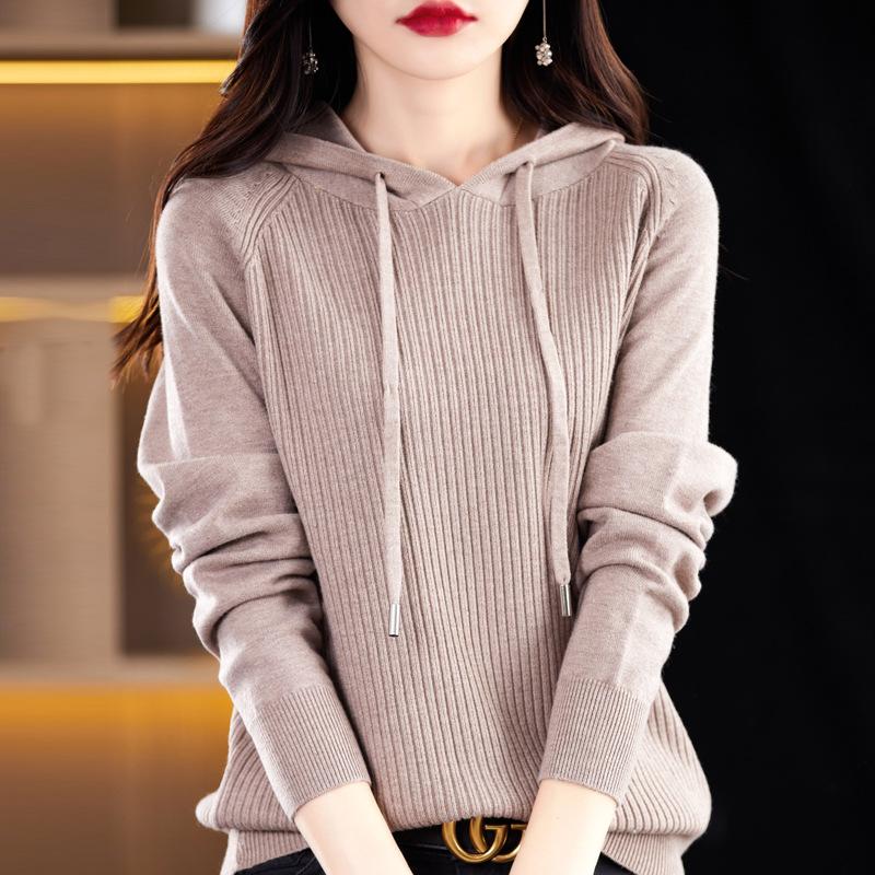 Women's Fashion Casual Solid Color Print Autumn Winter Long Sleeve Sweaters