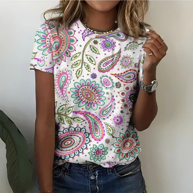 

3D printed purple wisteria flower women s T-shirt XL