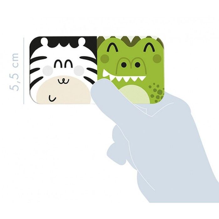 Dominos - Mandarine - Domino Animaux et Textures - Enfant - 3 ans - Jeu de réflexion et stratégie