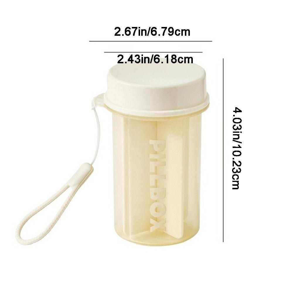 Portable 4 Grids Pill Box Moisture-proof Pill Storage Box Portable Pill Dispenser  for Home