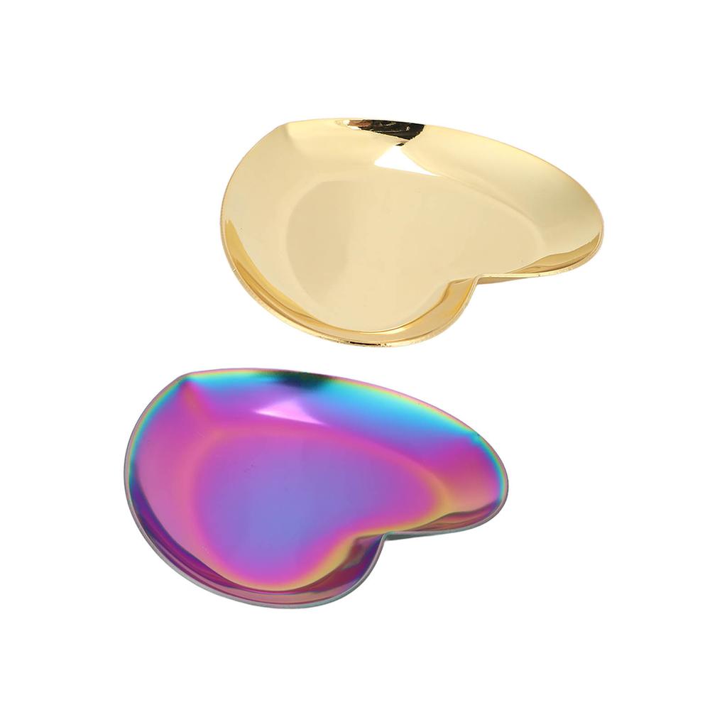 Placa de exibição de Nail Art em aço inoxidável em forma de coração, maquiagem cosmética, dicas de manicure, paleta de mistura de cores