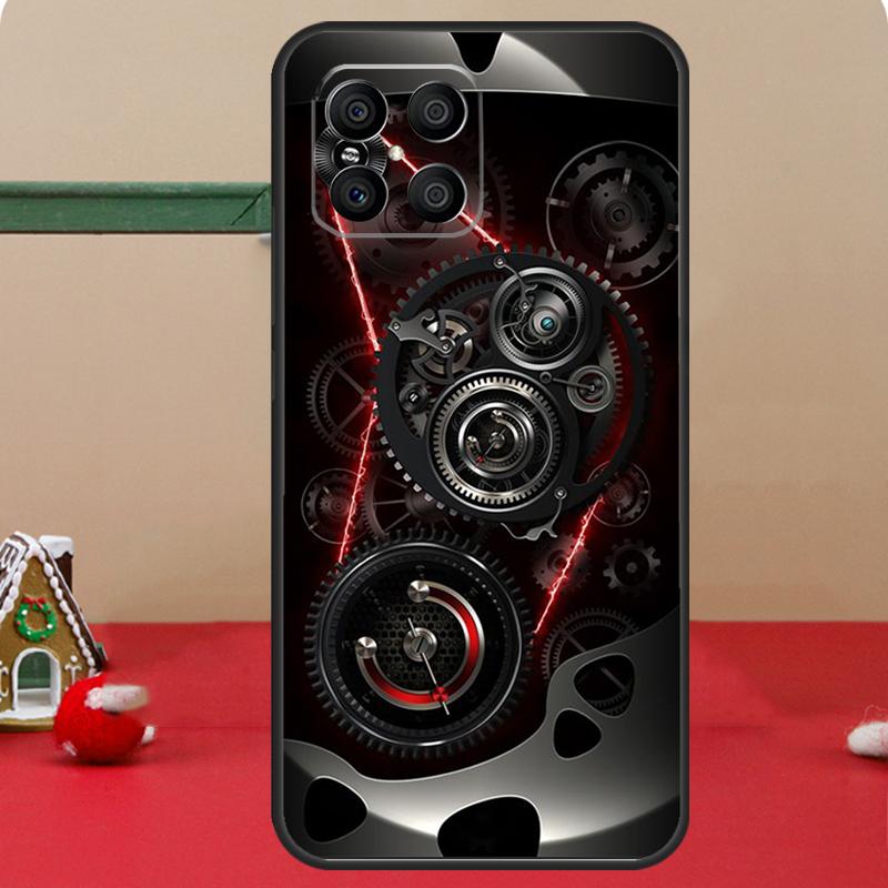 Steampunk Style Gears Levers Engine Case For Huawei P40 Lite P20 P30 P60 P Smart Z Nova 9 Honor X8 X9a 50 70 Magic 5 Pro Cover