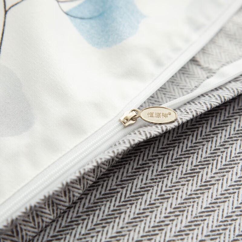 Hengyuanxiang Jungle Floral Plüsch 4-teiliges Bettwäscheset