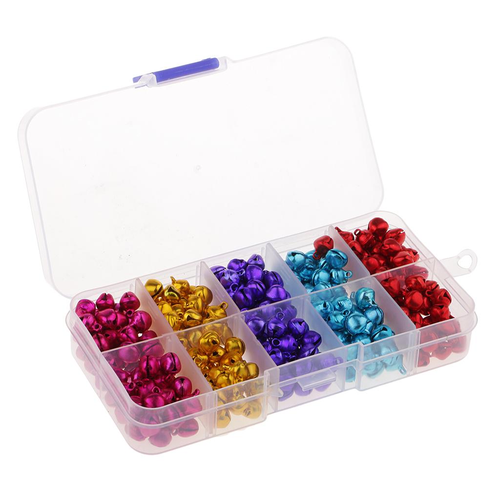 300 Pack/Box Christmas Bells Ornament Craft for Home, Tree, Door, Hanging Pendant
