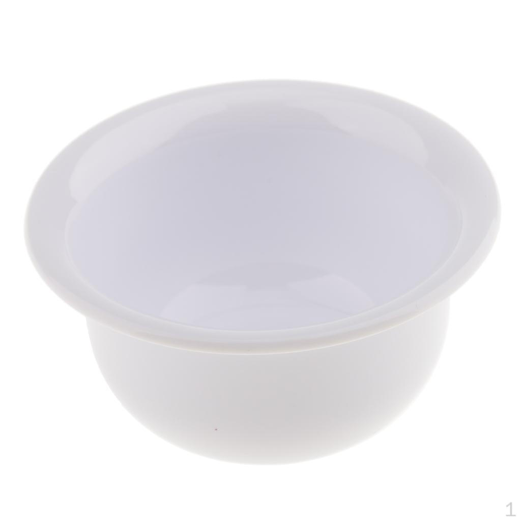 

Durable White Plastic Men Hairdressing Shaving Mug Soap Bowl Barber Beard Shave Brush and