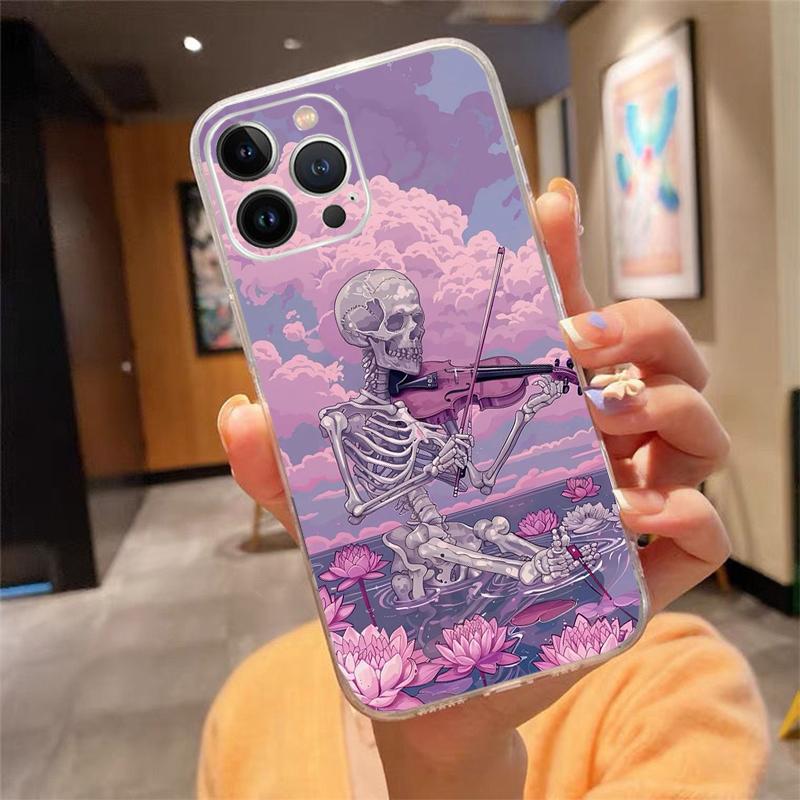 Skeleton Phone Case For iPhone 17 Pro Max Air 17 16 15 14 13 Pro Max 15 16 Pro 15Plus