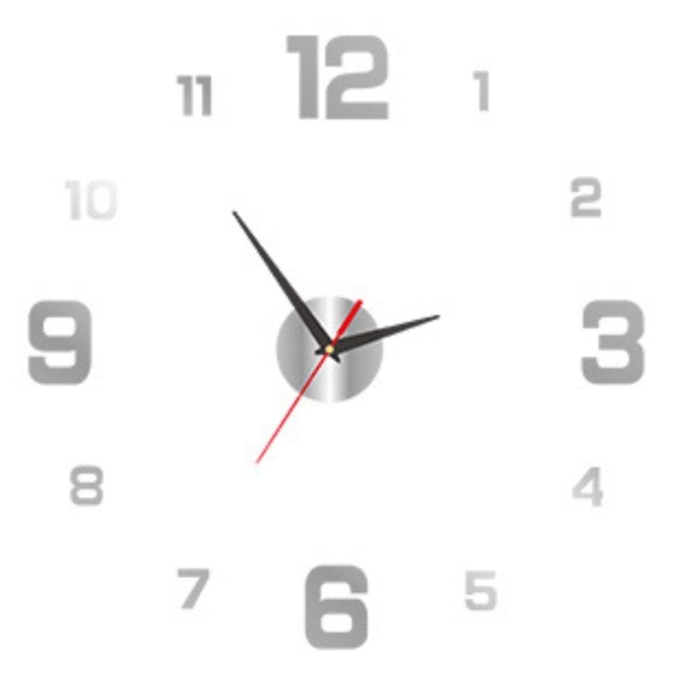 

Creative Frameless Wall Clock Wall Mechanism DIY Night light Arrows Decal Wall Decoration Home Silent Clock Living Room Office 40cm серебряный