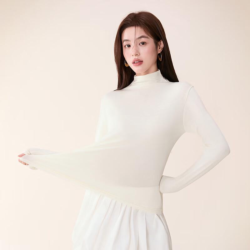 Fenteng Women's Thermal Wool Blend Round Neck Top